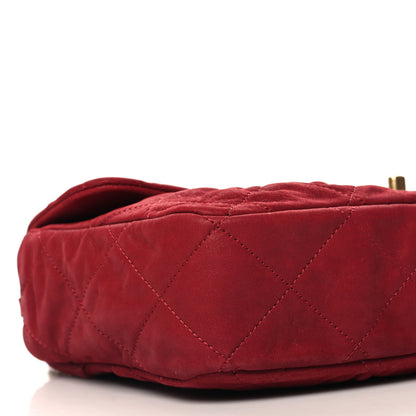 Chanel Iridescent Calfskin Large Chic Quilt Flap Red 9 of 10