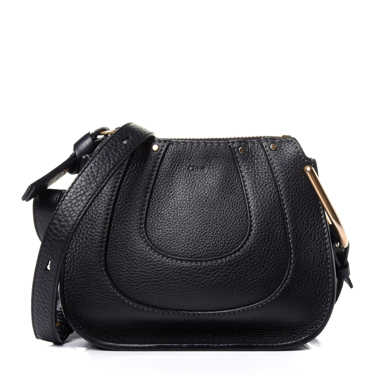 Chloe Grained Calfskin Nano Hayley Hobo Black 1 of 10
