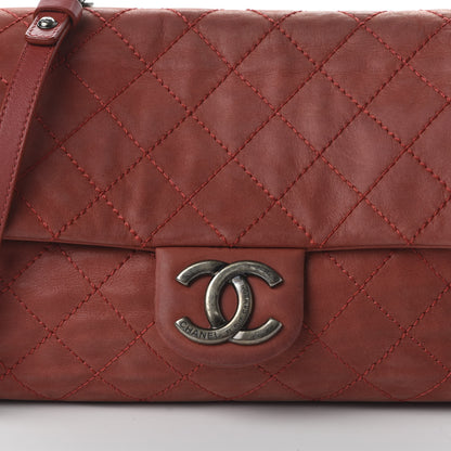 Chanel Iridescent Calfskin Large Coco Daily Flap Red 10 of 11