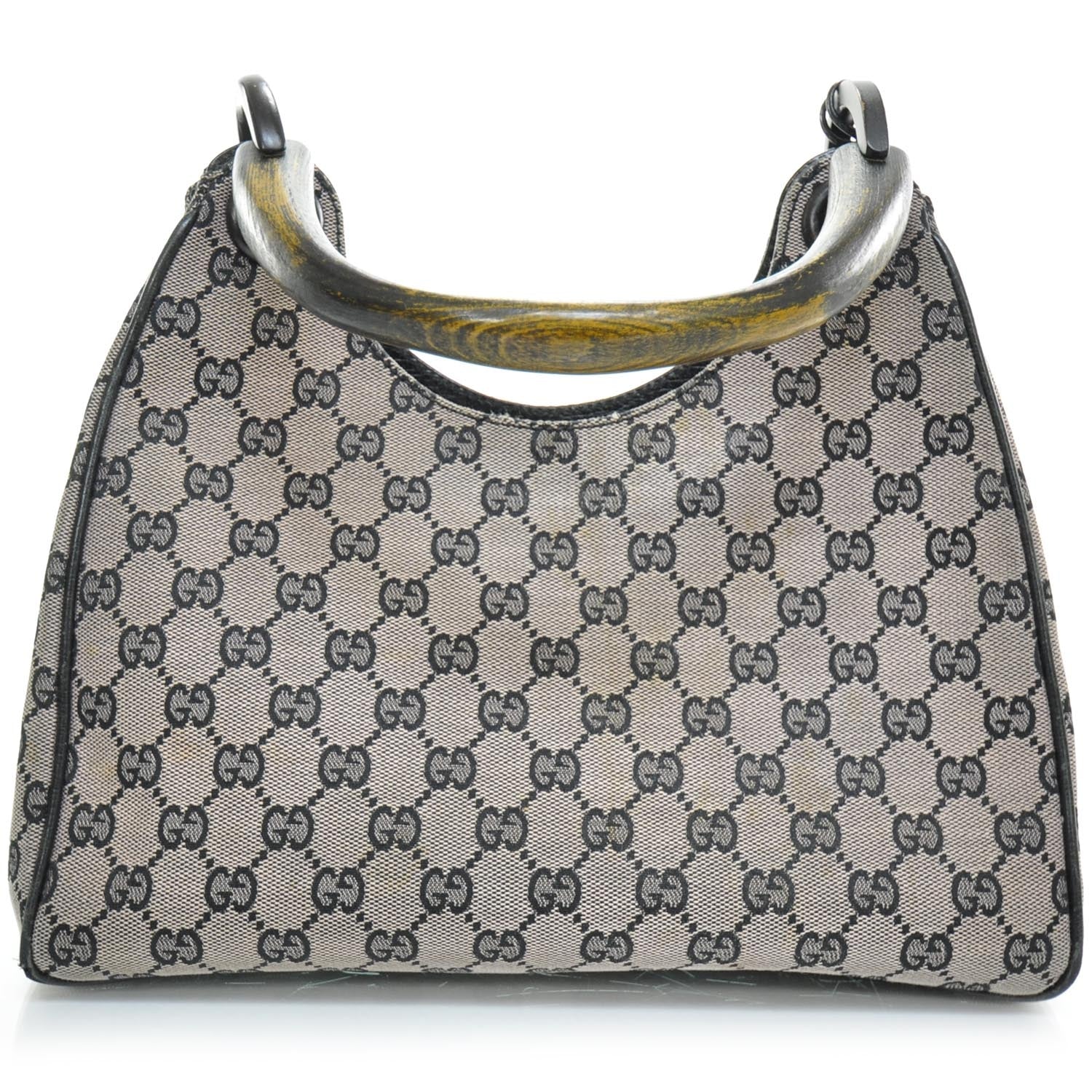 Gucci Monogram Wooden Handle Shoulder Bag 4 of 9