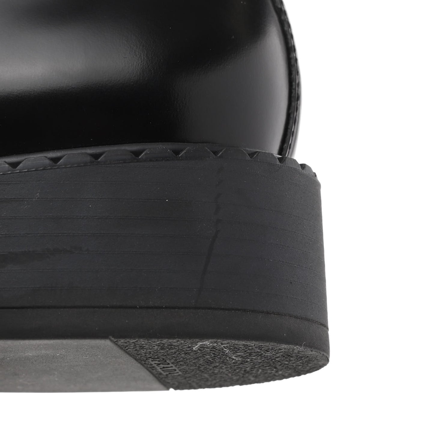 Spazzolato Metal Triangle Logo 50mm Loafers 37 Black