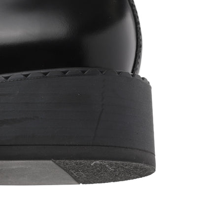Prada Spazzolato Metal Triangle Logo 50mm Loafers 37 Black 9 of 10