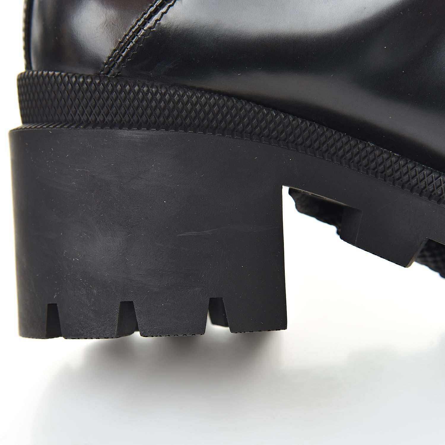 Gucci Calfskin Womens Sylvie Web Lace Up Combat Boots 37 Black 8 of 10