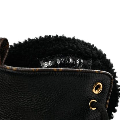 Louis Vuitton Grained Calfskin Shearling LV Beaubourg Ankle Boots 39 Black 11 of 16