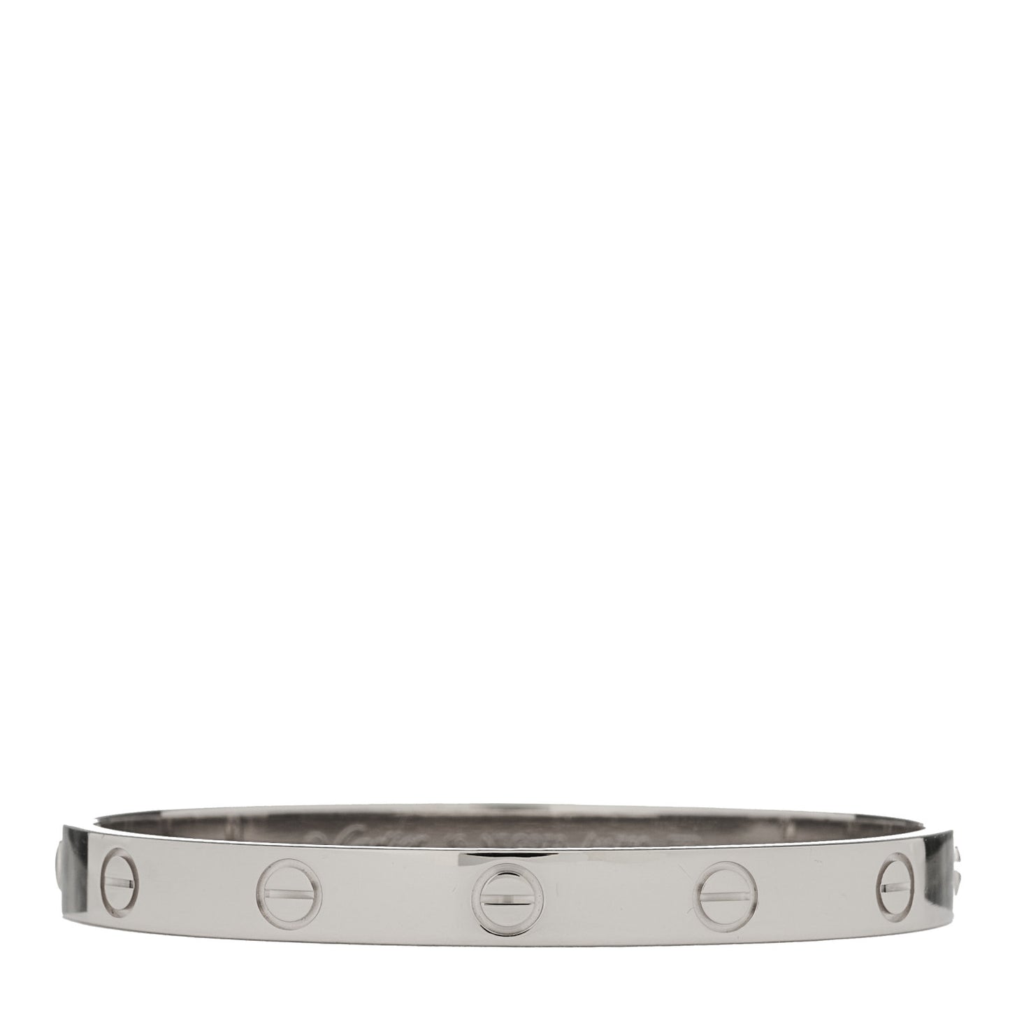 18K White Gold LOVE Bracelet 16
