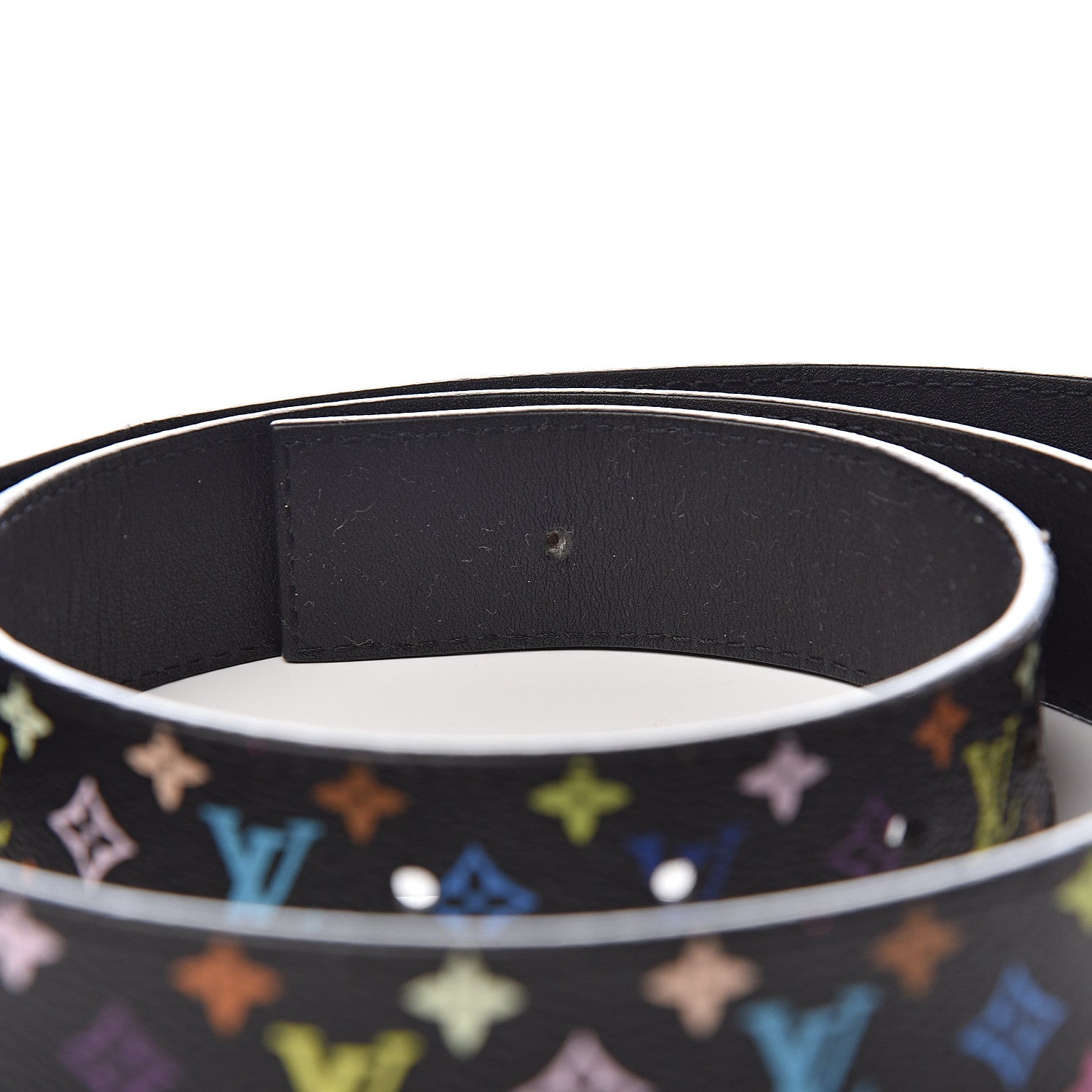 Louis Vuitton Monogram Multicolor LV Cut Reversible Belt 85 34 Black 3 of 7