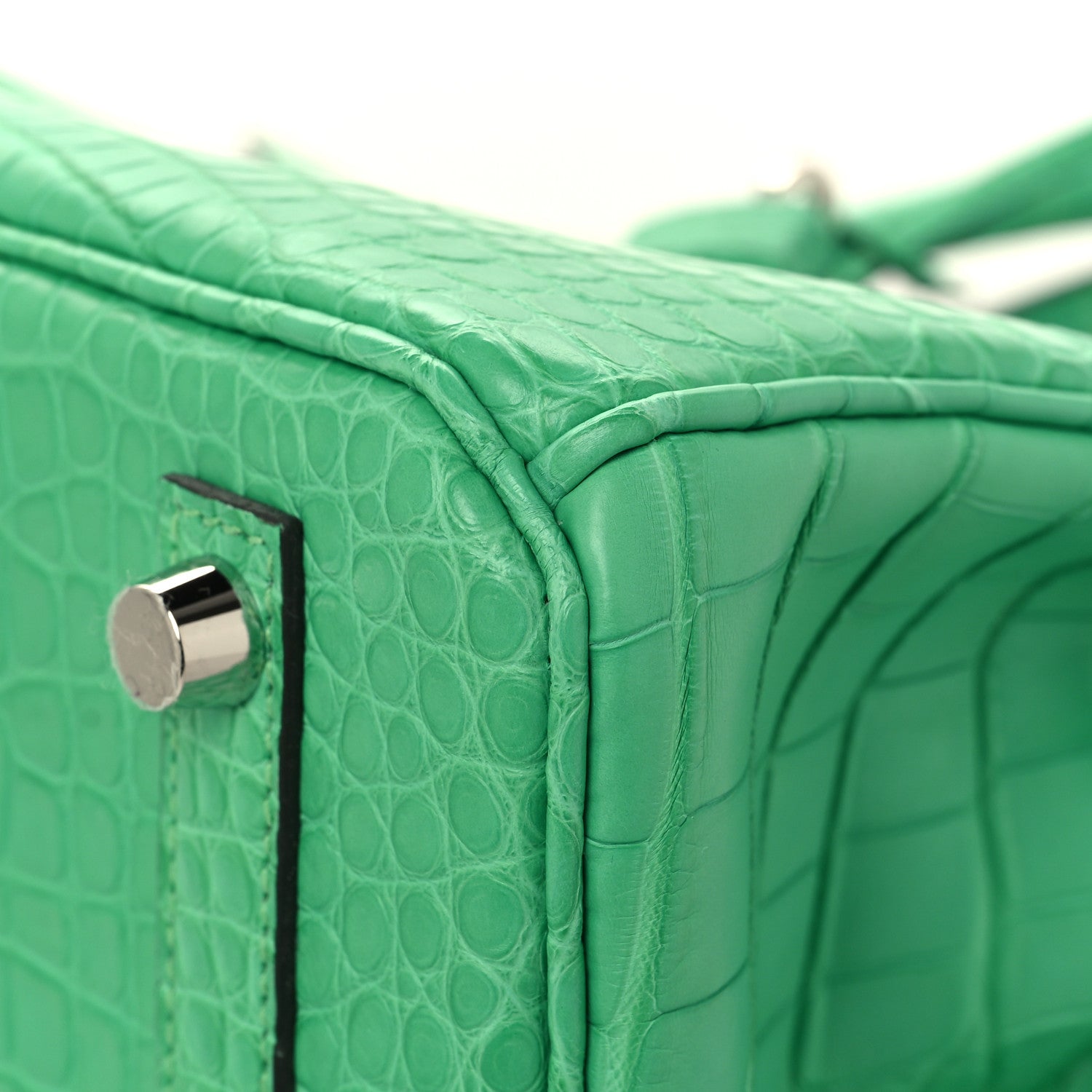 Hermes Matte Alligator Birkin 25 Vert Comics 10 of 13