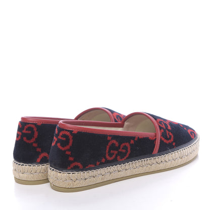 Gucci Terry Cloth GG Monogram Espadrilles 39.5 Blue Red 4 of 9