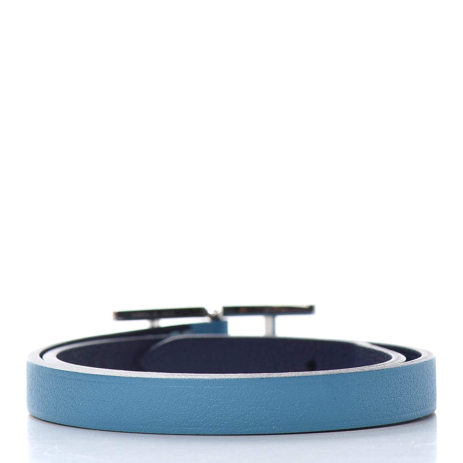 Hermes Swift Behapi Double Tour Reversible Bracelet Turquoise Iris 3 of 3