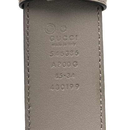 Gucci Moon Calfskin Interlocking G 37mm Belt 85 34 Storm Grey 5 of 5