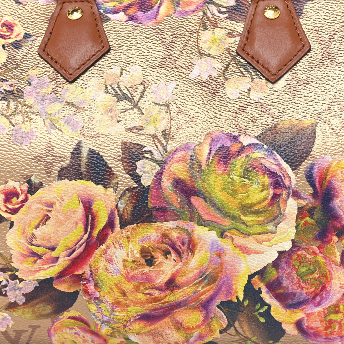 Metallic Monogram LV Garden Speedy Bandouliere 25 Gold