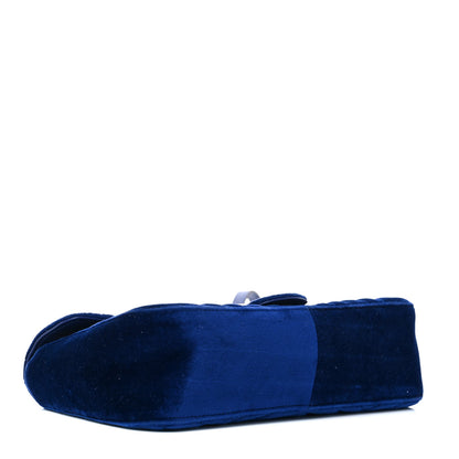 Gucci Velvet Matelasse Small GG Marmont Shoulder Bag Cobalt Blue 4 of 10