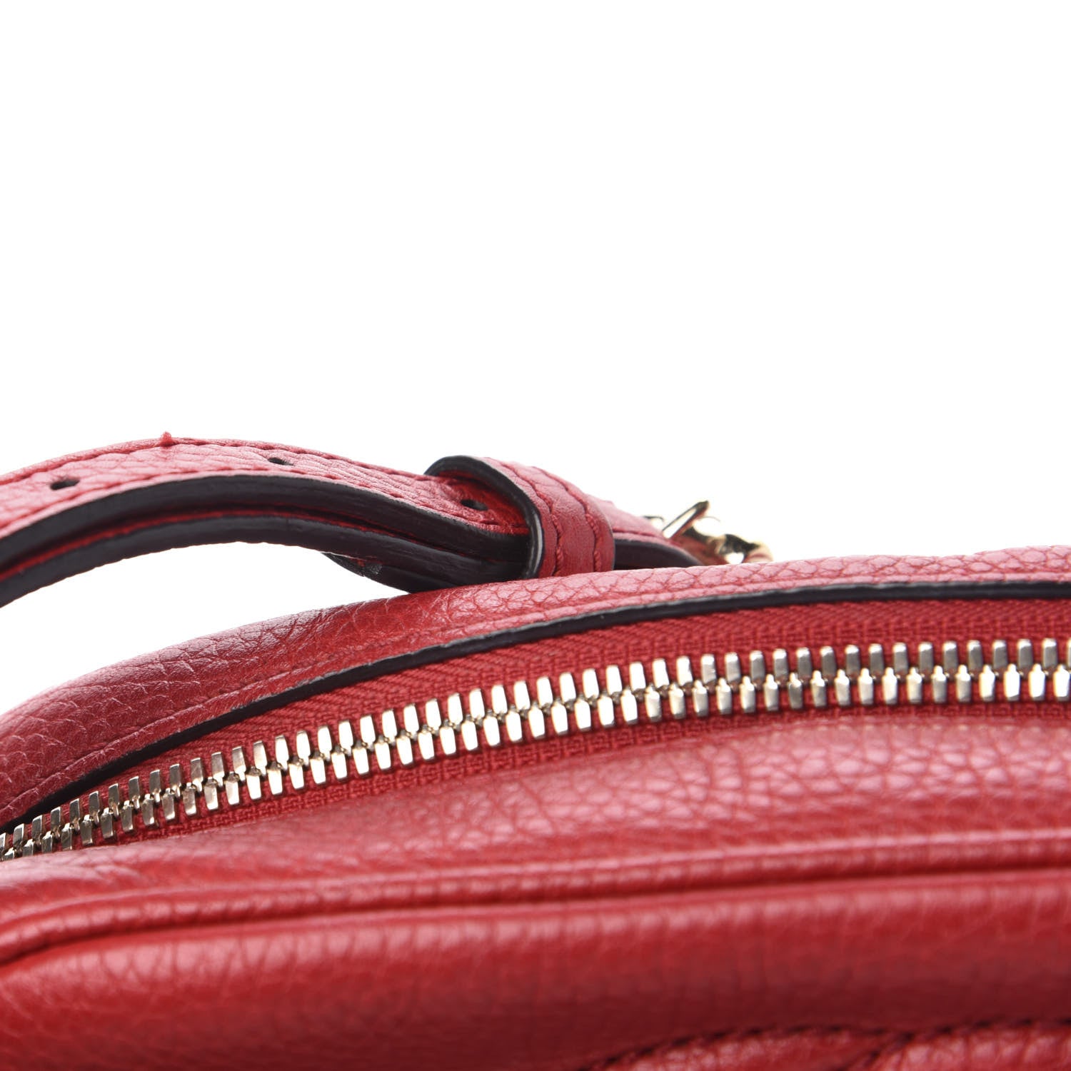 Gucci Pebbled Calfskin Small Soho Disco Bag Tabasco Red 15 of 21