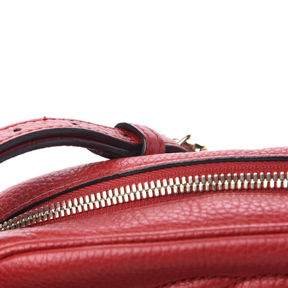 Gucci Pebbled Calfskin Small Soho Disco Bag Tabasco Red 15 of 21