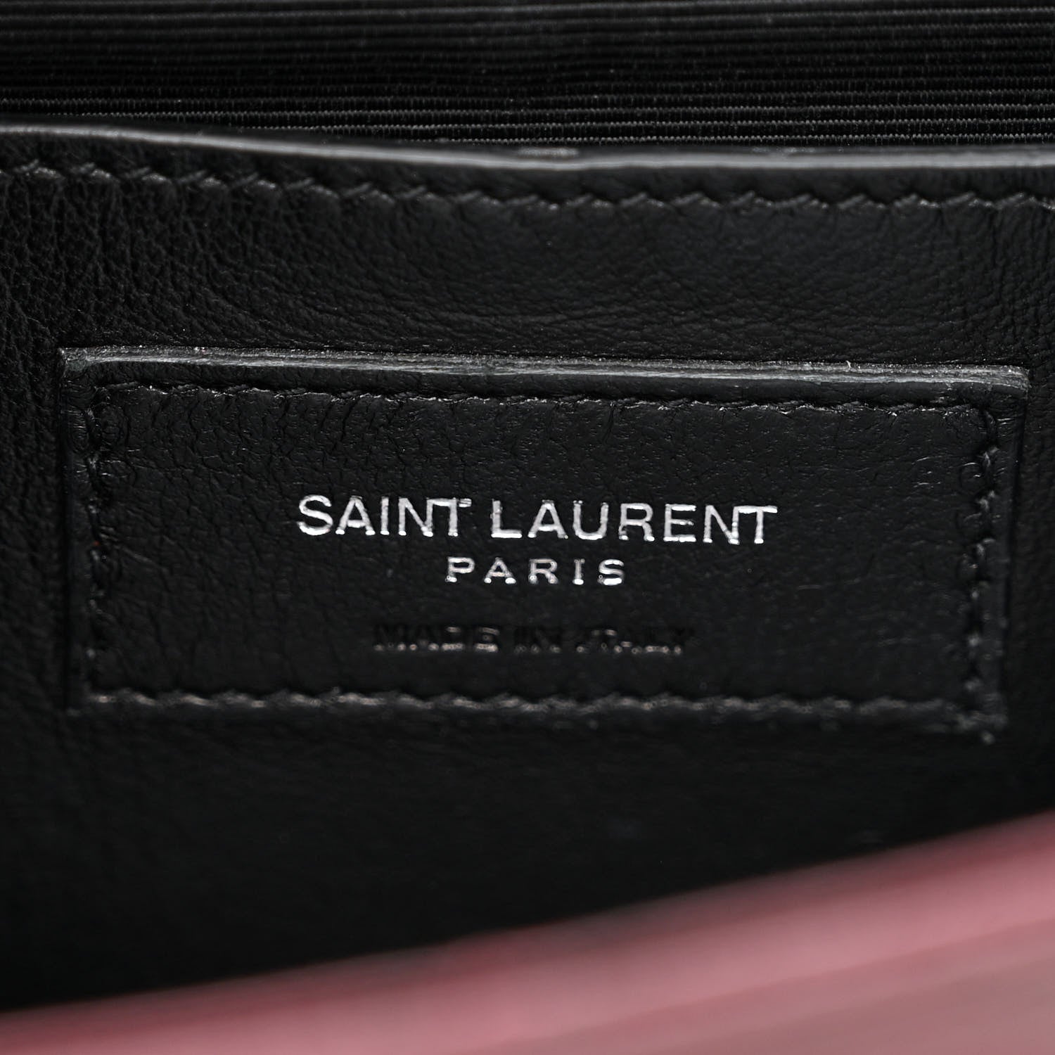 Saint Laurent Calfskin Crocodile Embossed Medium Classic Monogram Kate Tassel Satchel Dark Red 6 of 12