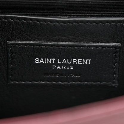 Saint Laurent Calfskin Crocodile Embossed Medium Classic Monogram Kate Tassel Satchel Dark Red 6 of 12