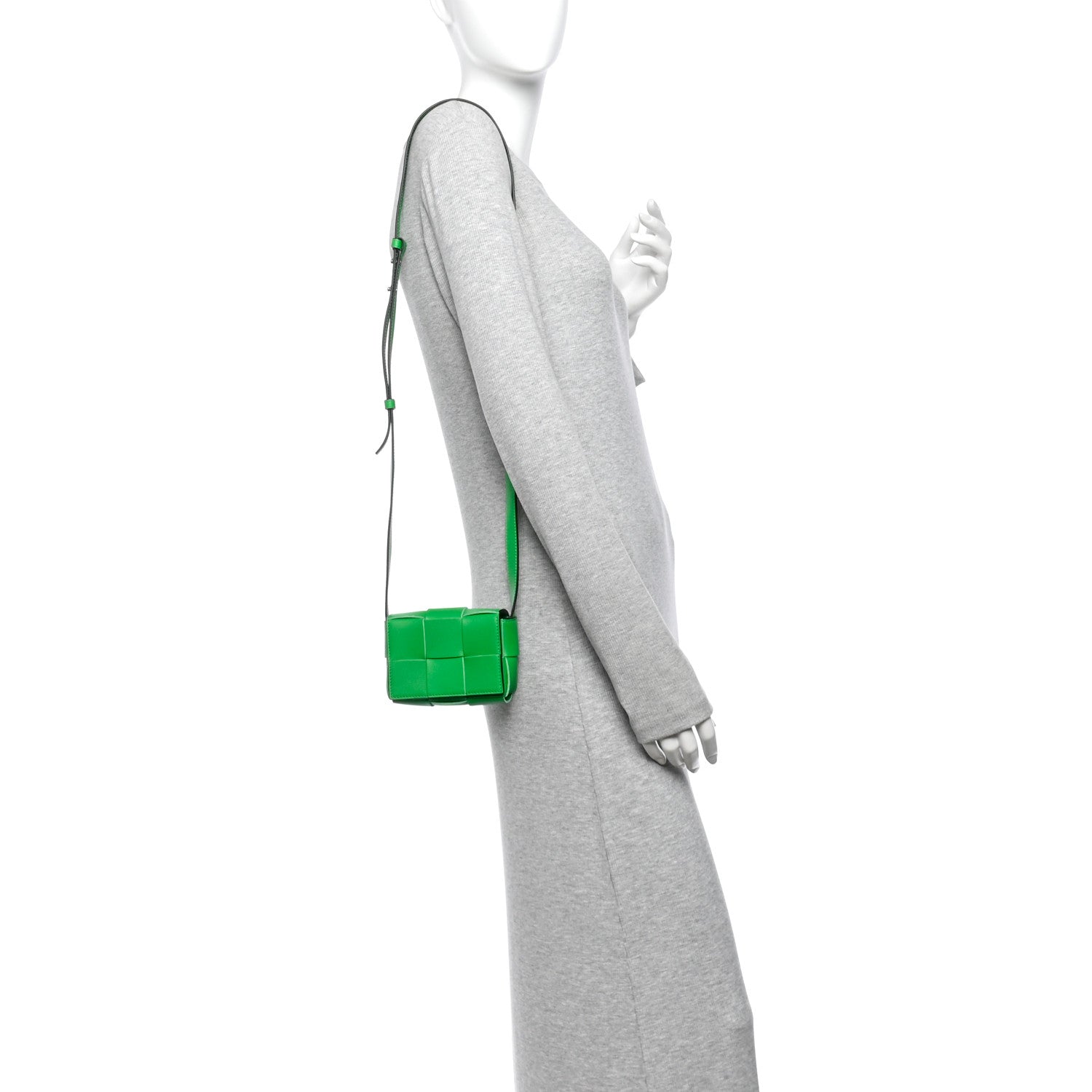 Bottega Veneta Lambskin Maxi Intrecciato Extra Mini Cassette Crossbody Bag Parakeet 2 of 10