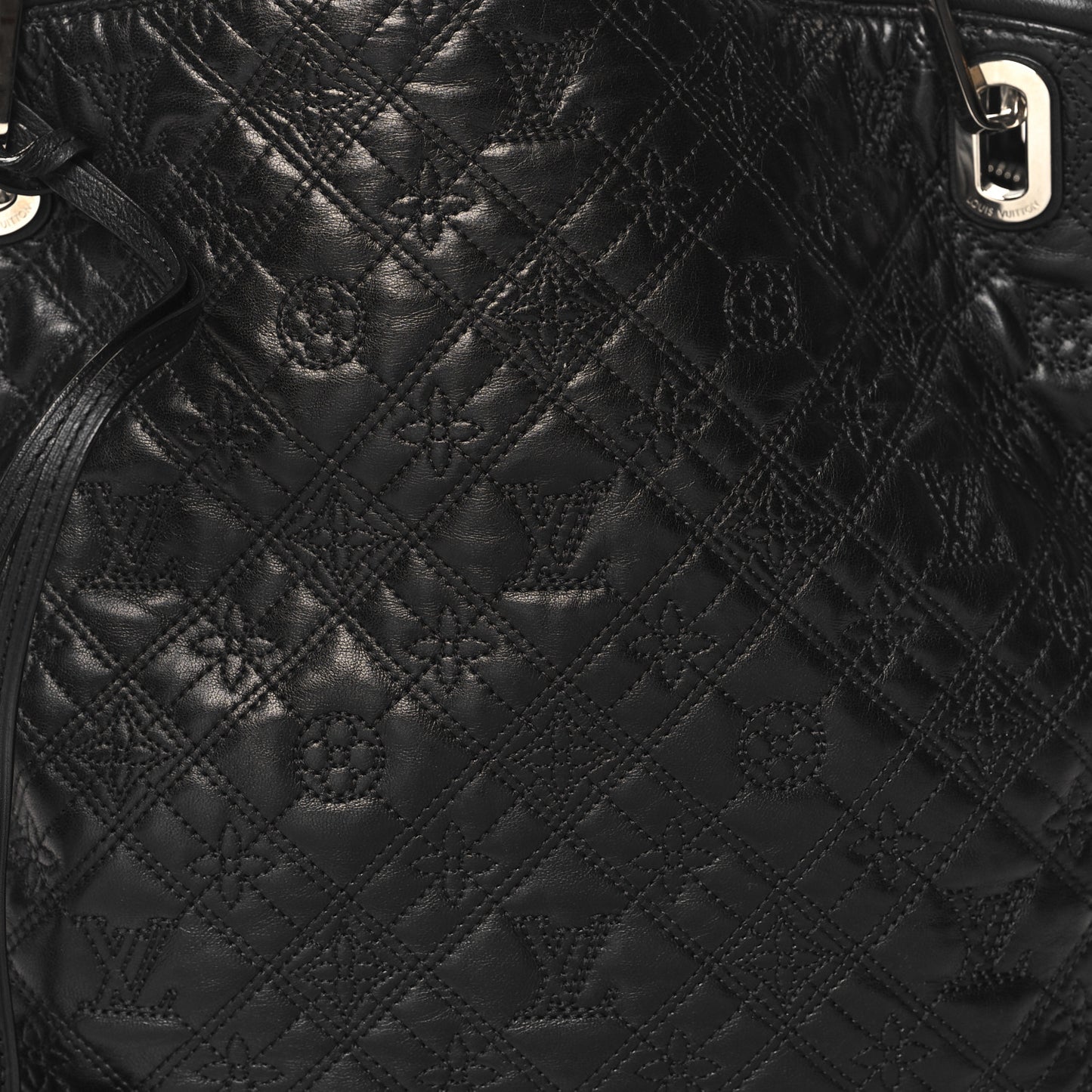 Monogram Lambskin Antheia Lilia GM Black