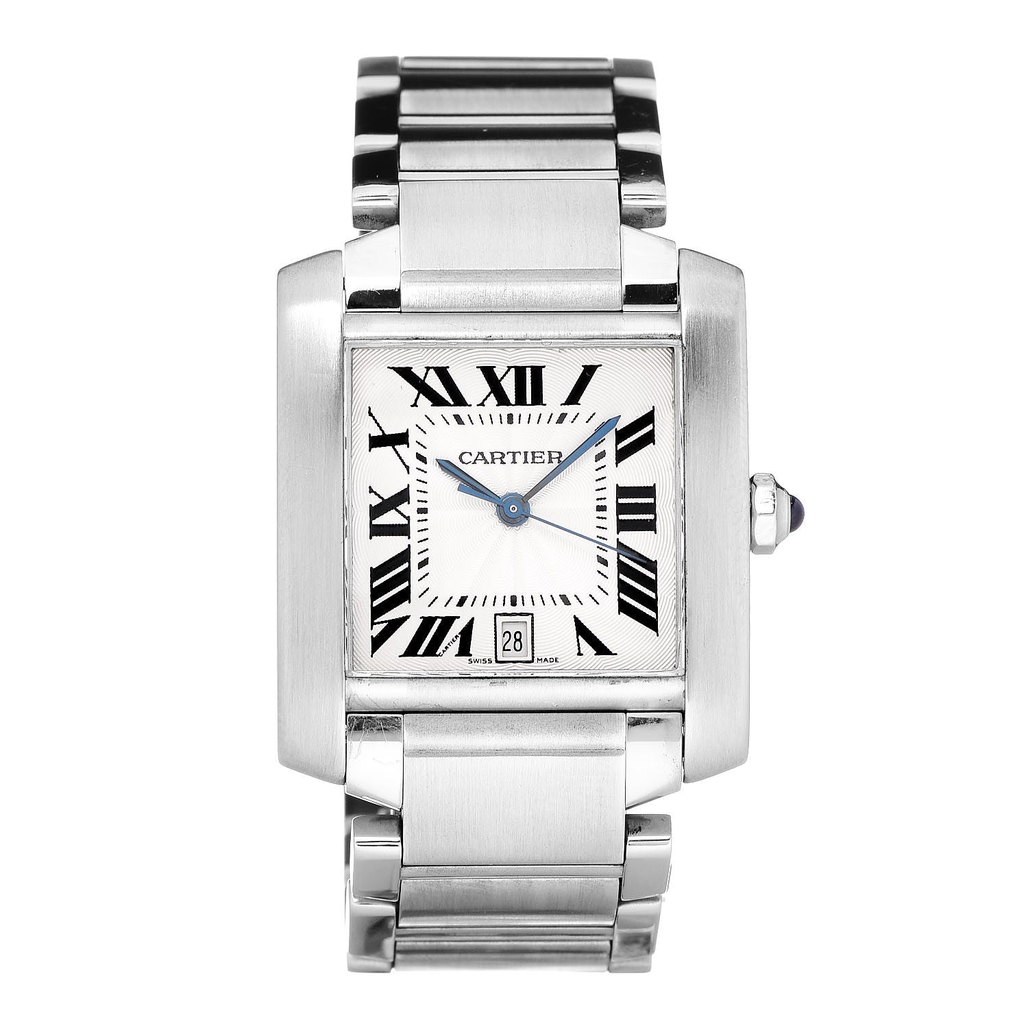 Cartier Stainless Steel 28mm Tank Francaise Automatic Watch 1 of 6