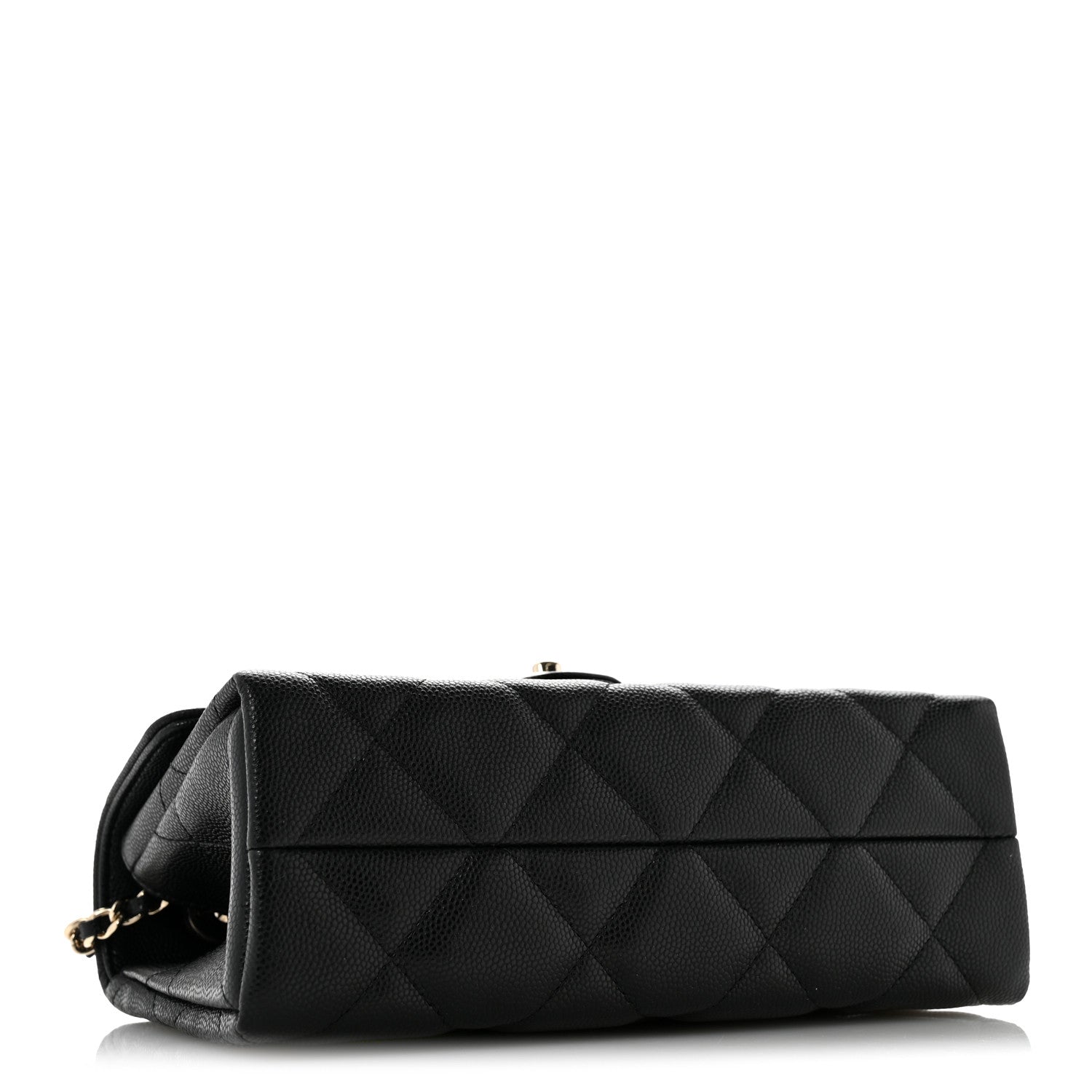 Chanel Caviar Quilted Retro Mini Twist Top Handle Clutch Flap Black 4 of 12