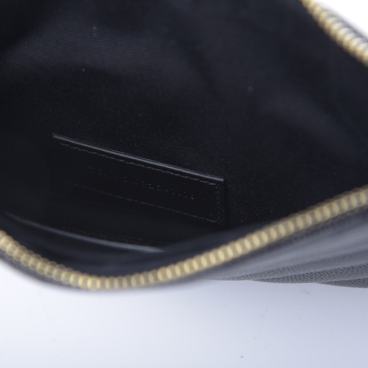 Grain De Poudre Chevron Monogram Bill Pouch Black