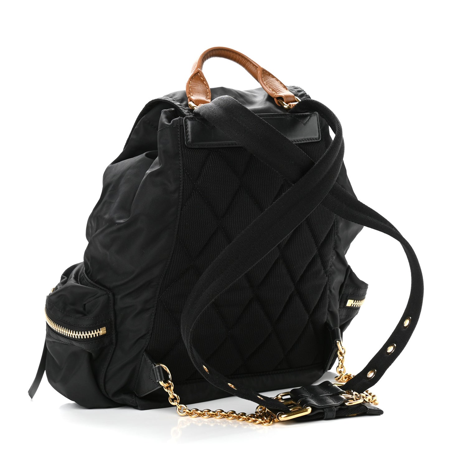Nylon Medium Rucksack Backpack Black