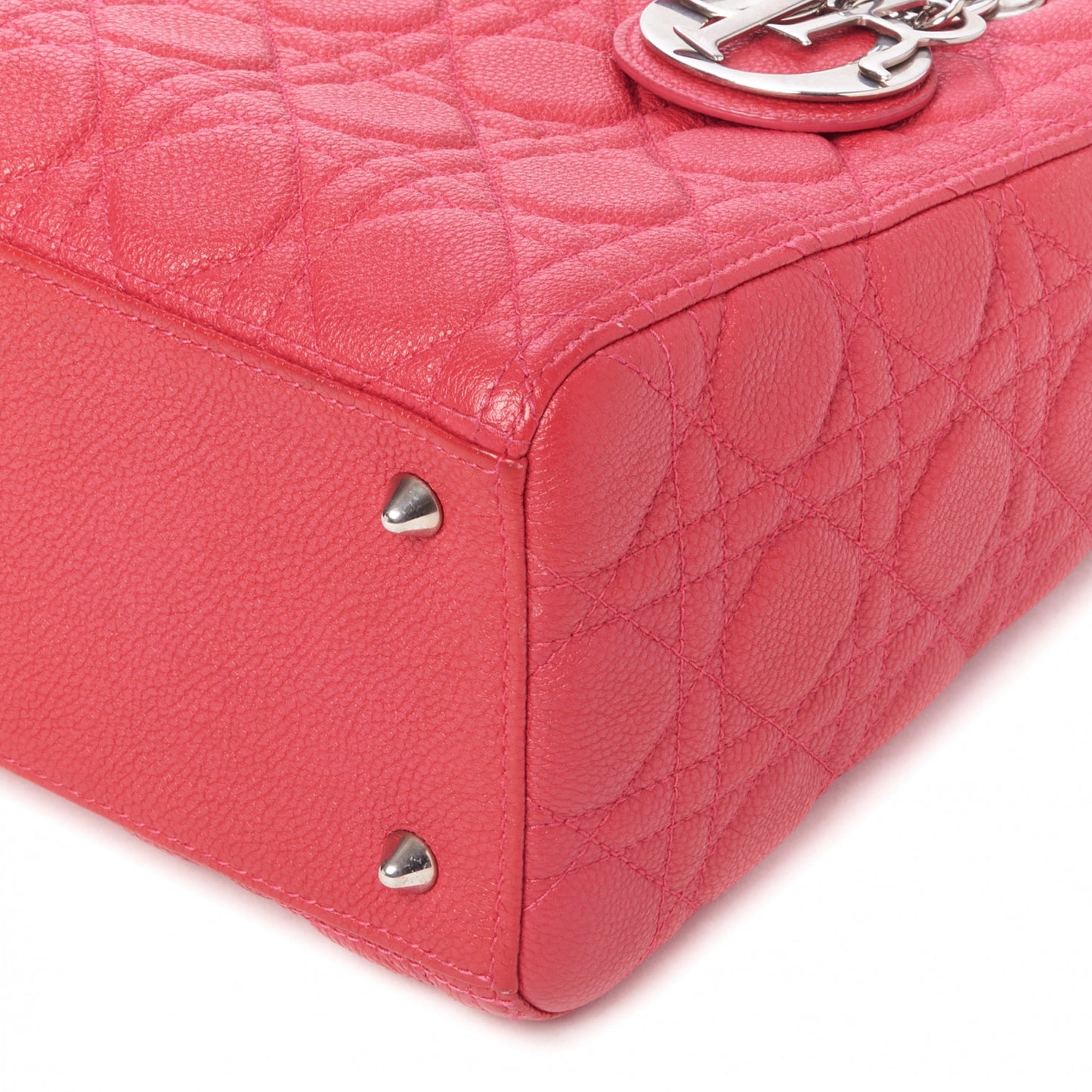 Grained Calfskin Cannage Medium Lady Dior Pink