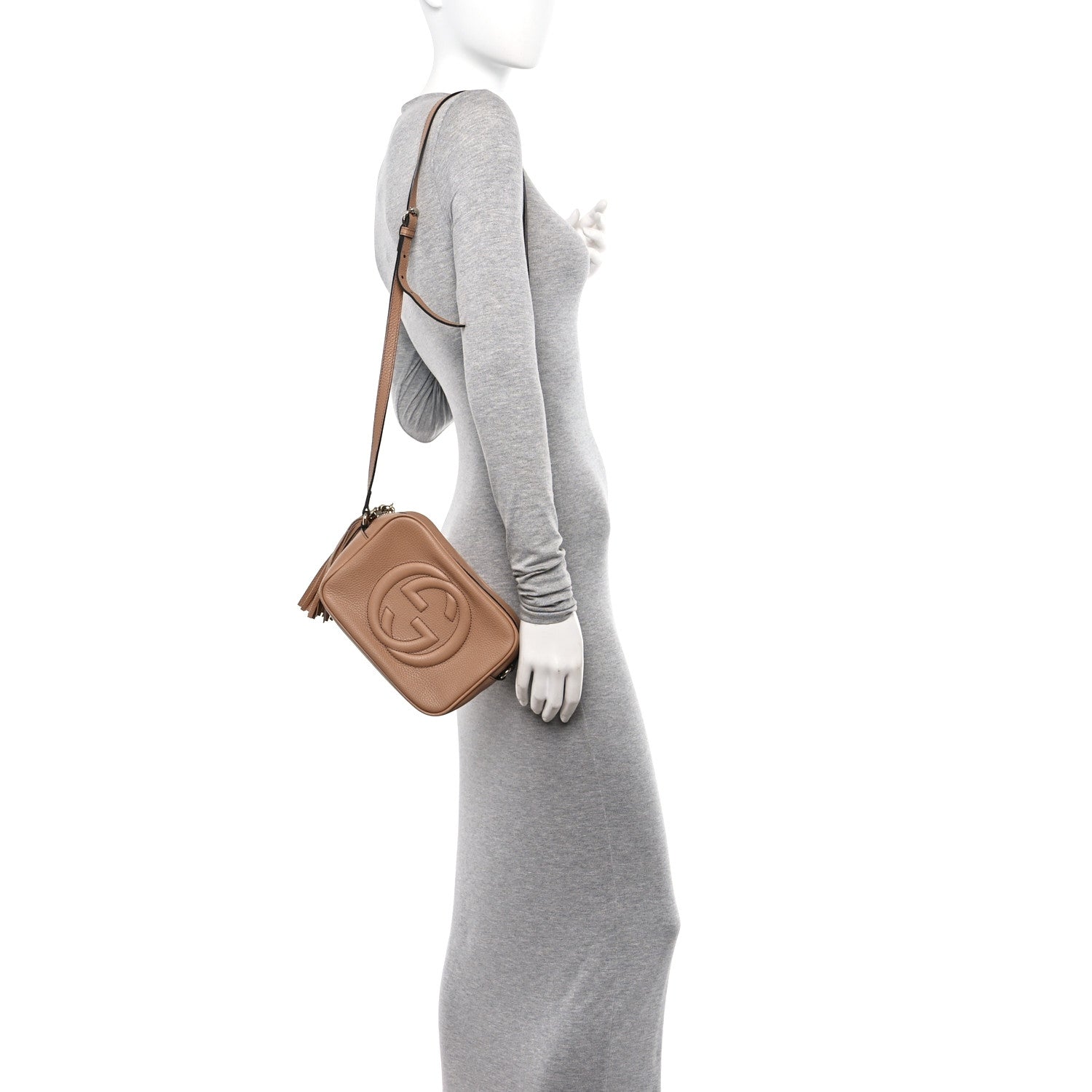 Gucci Pebbled Calfskin Small Soho Disco Bag Camelia 2 of 11