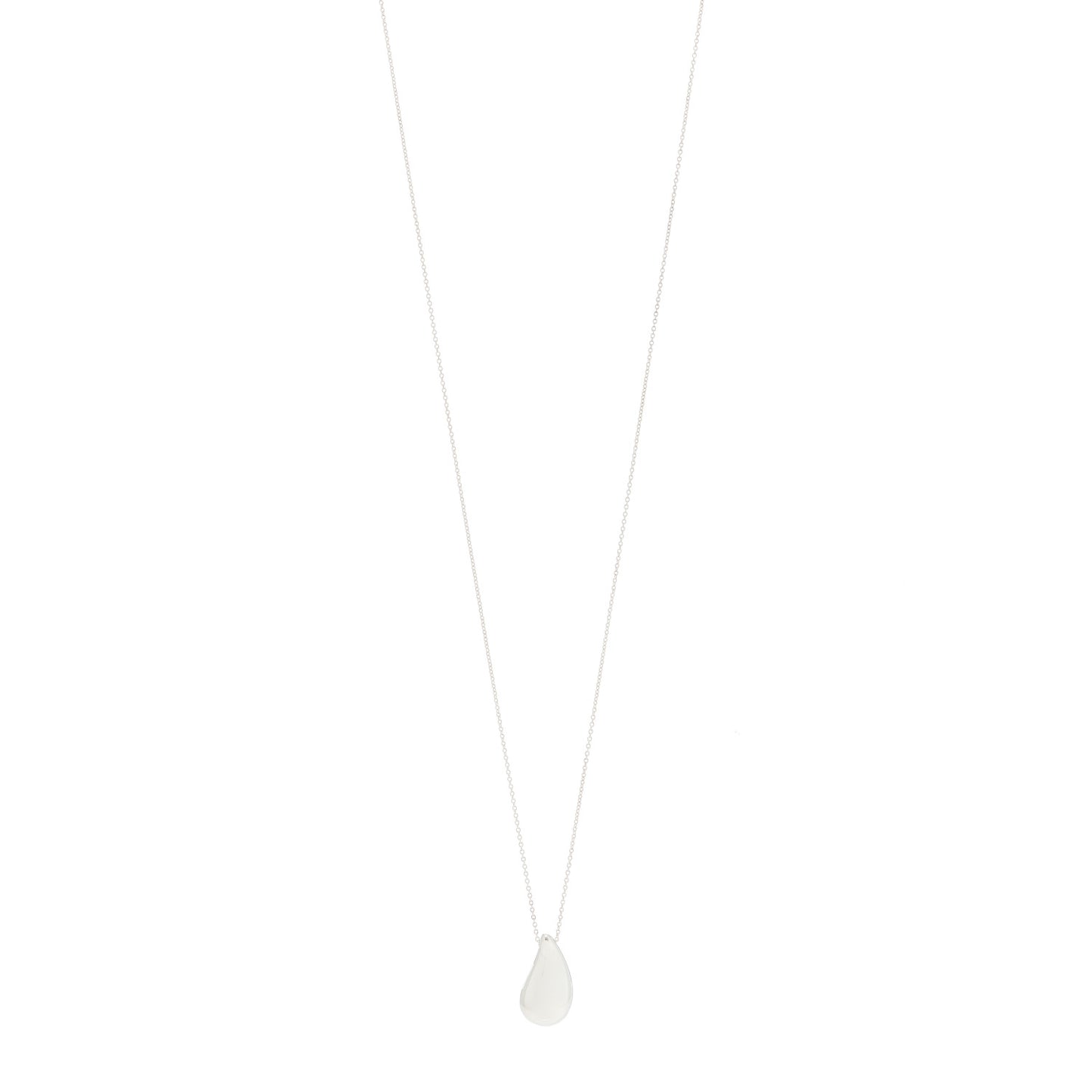 Sterling Silver 22mm Elsa Peretti Teardrop Pendant Necklace