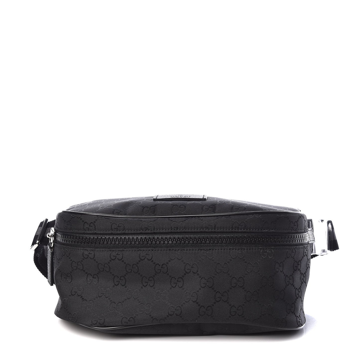 Nylon Monogram Fanny Pack Belt Bag Black