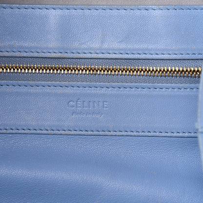 Celine Lambskin Horizontal Bi-Color Cabas Black Glacier 6 of 16
