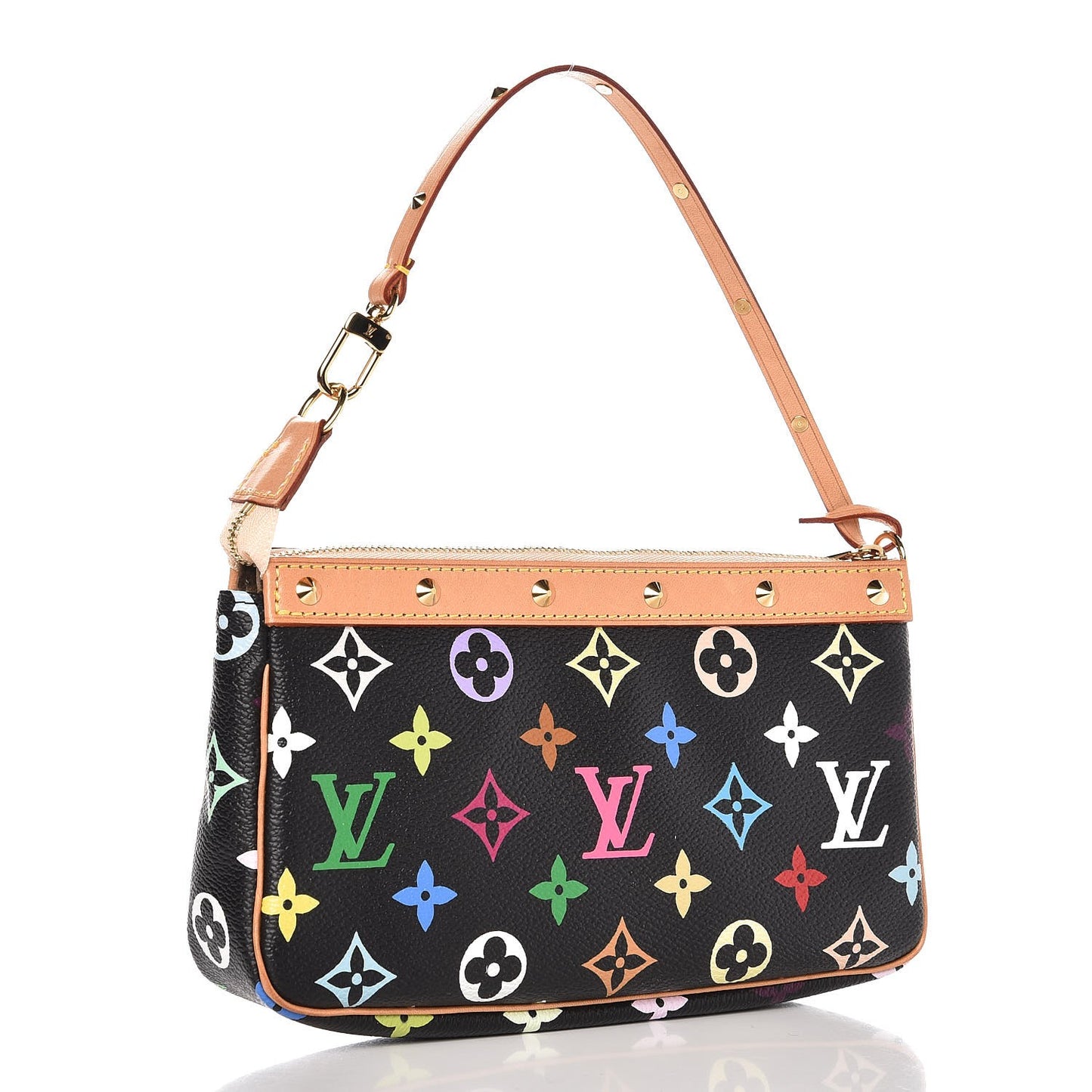 Monogram Multicolor Pochette Accessories Black