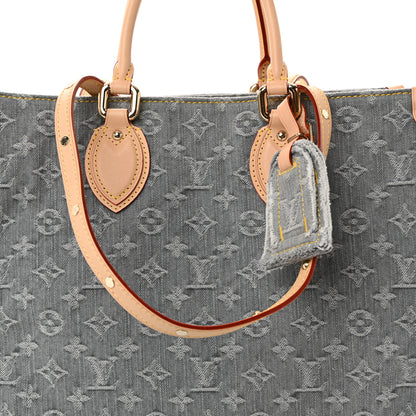 Louis Vuitton Monogram Denim Onthego MM Washed Grey 7 of 9
