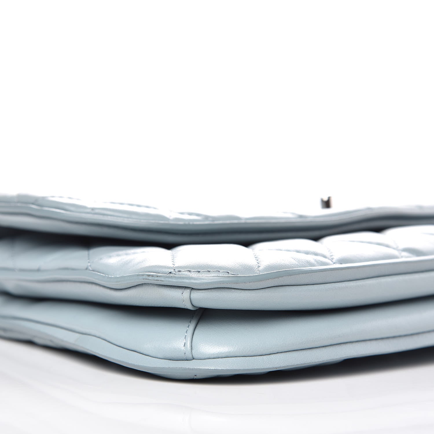 Chanel Lambskin Quilted 2 Pocket Messenger Flap Light Blue 8 of 12
