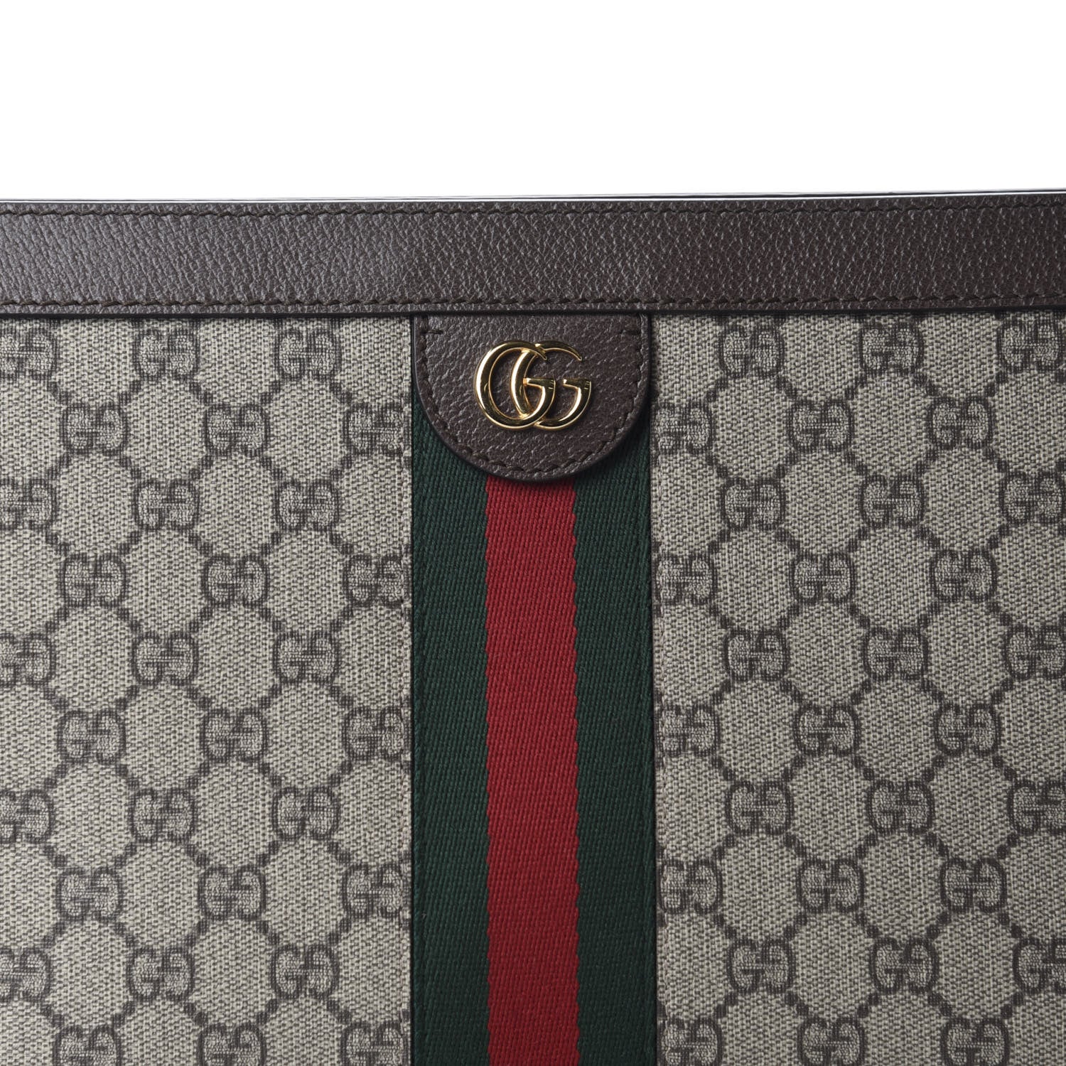 Gucci GG Supreme Monogram Web Medium Ophidia Chain Shoulder Bag Brown 11 of 11