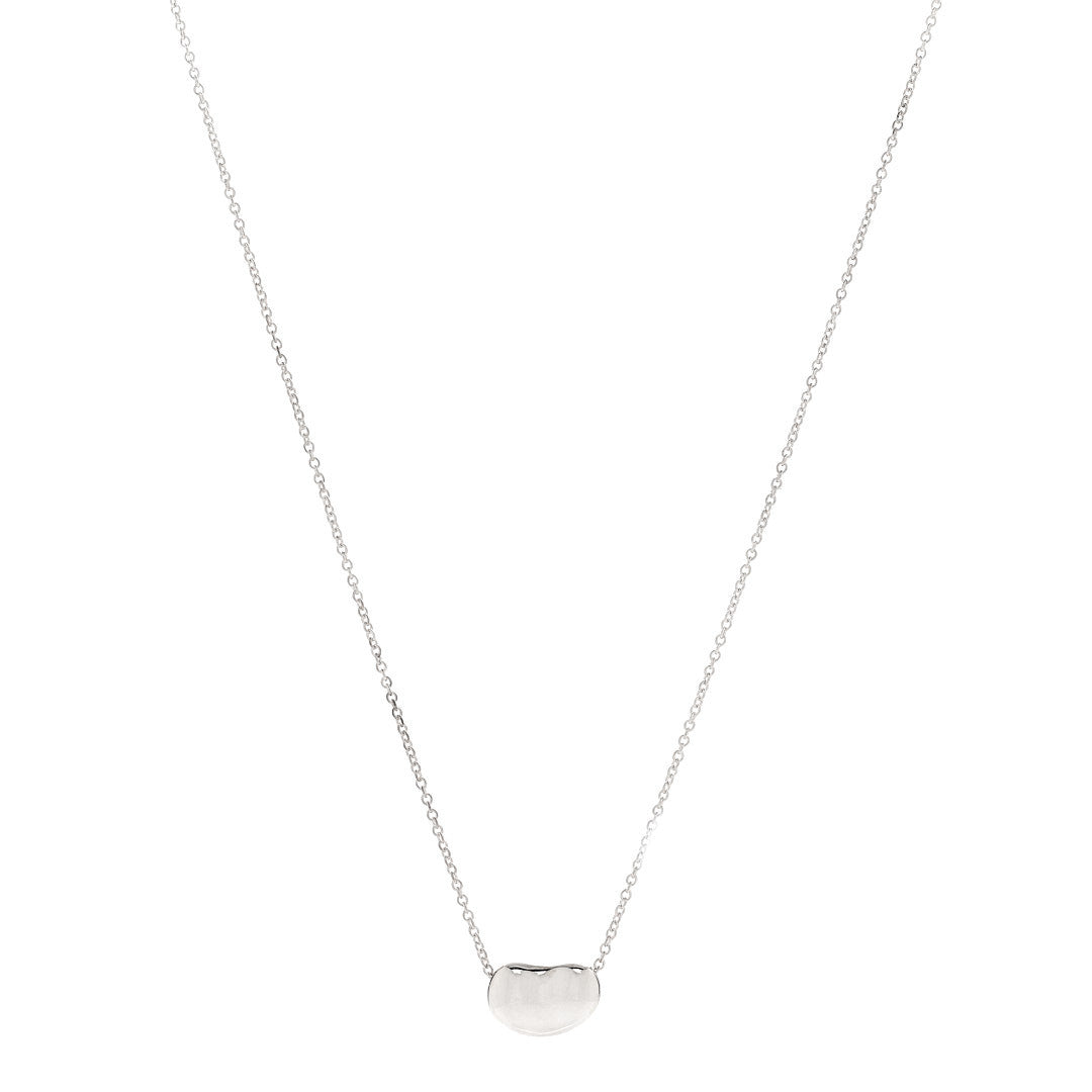 Tiffany Sterling Silver 12mm Elsa Peretti Bean Pendant Necklace 1 of 6