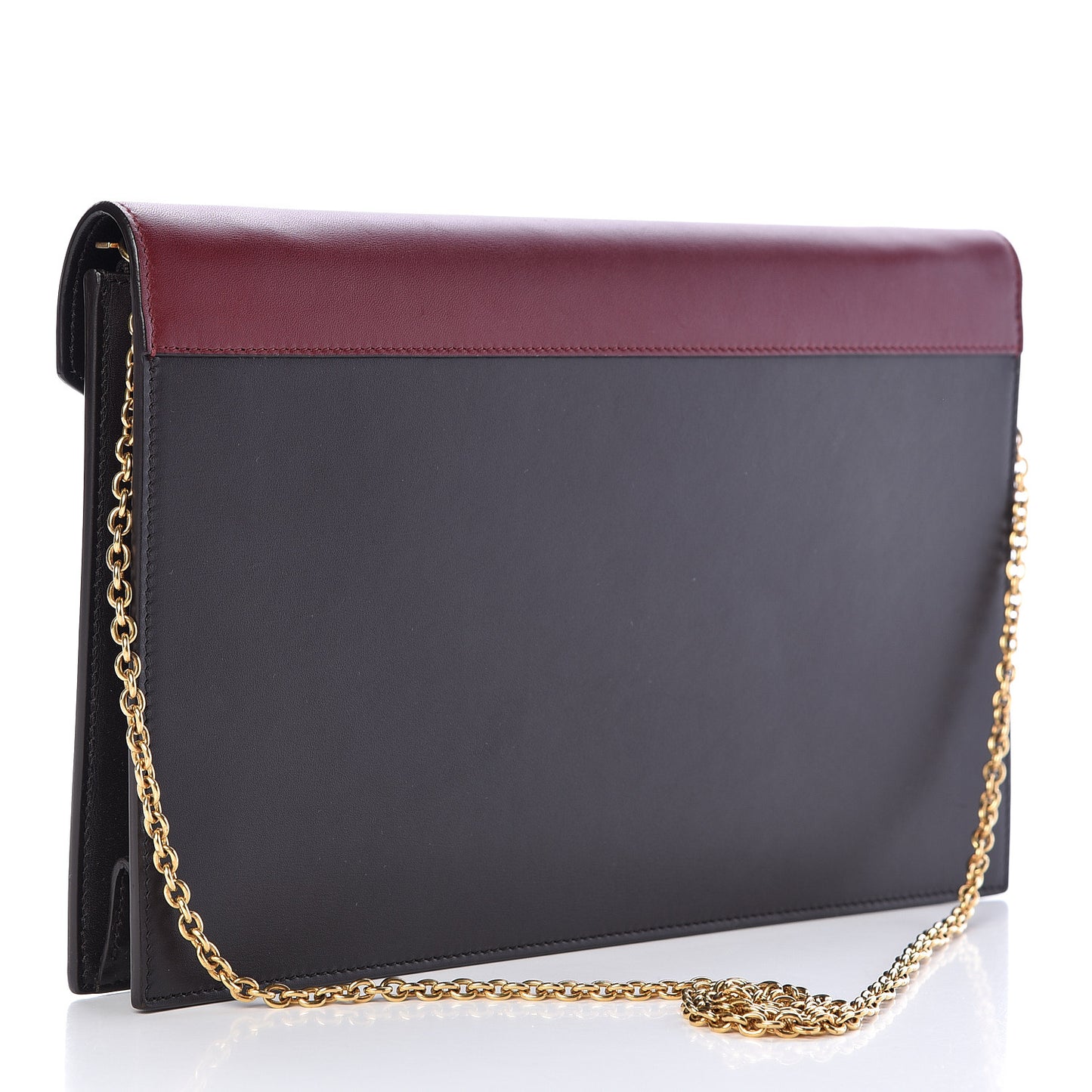 Cobra Shiny Calfskin Clutch On A Chain