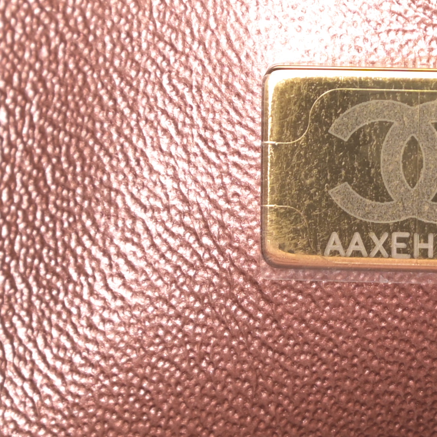 Metallic Grained Calfskin Quilted 2.55 Reissue Mini Flap Copper Pink