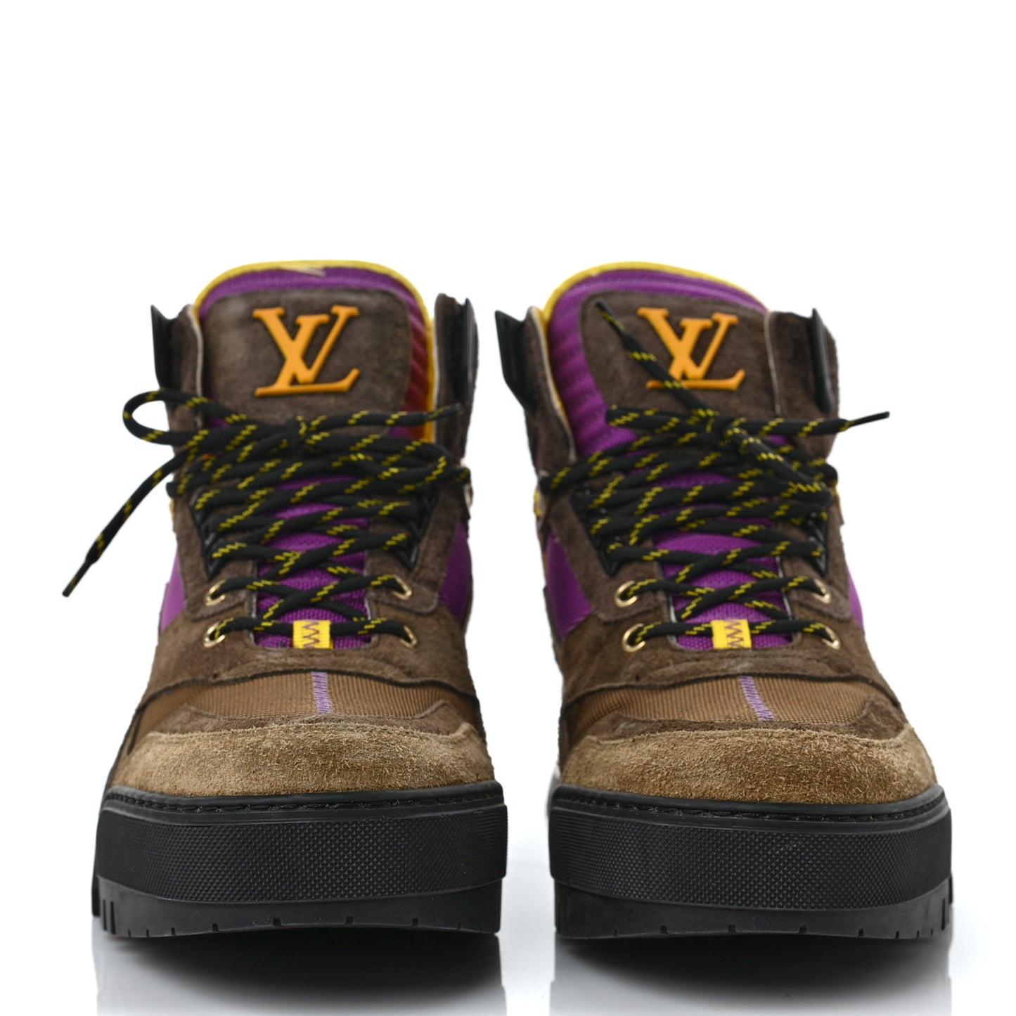 Suede Calfskin Mens LV Hiking Ankle Boots 9.5 Brown