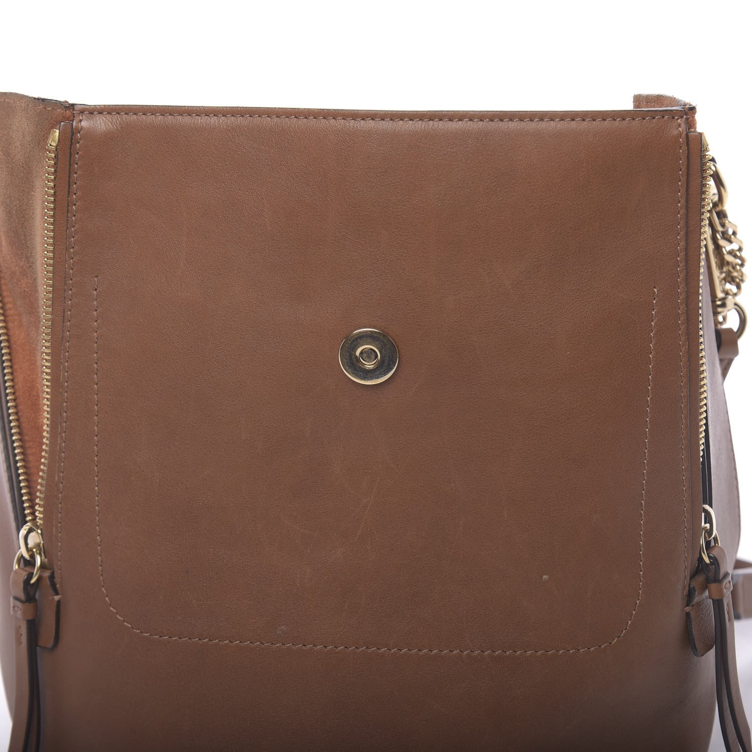 Chloe Suede Calfskin Medium Faye Backpack Tan 10 of 17