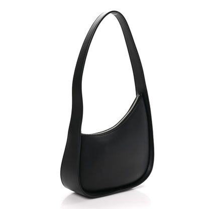 The Row Smooth Calfskin Half Moon Shoulder Bag Black 3 of 9