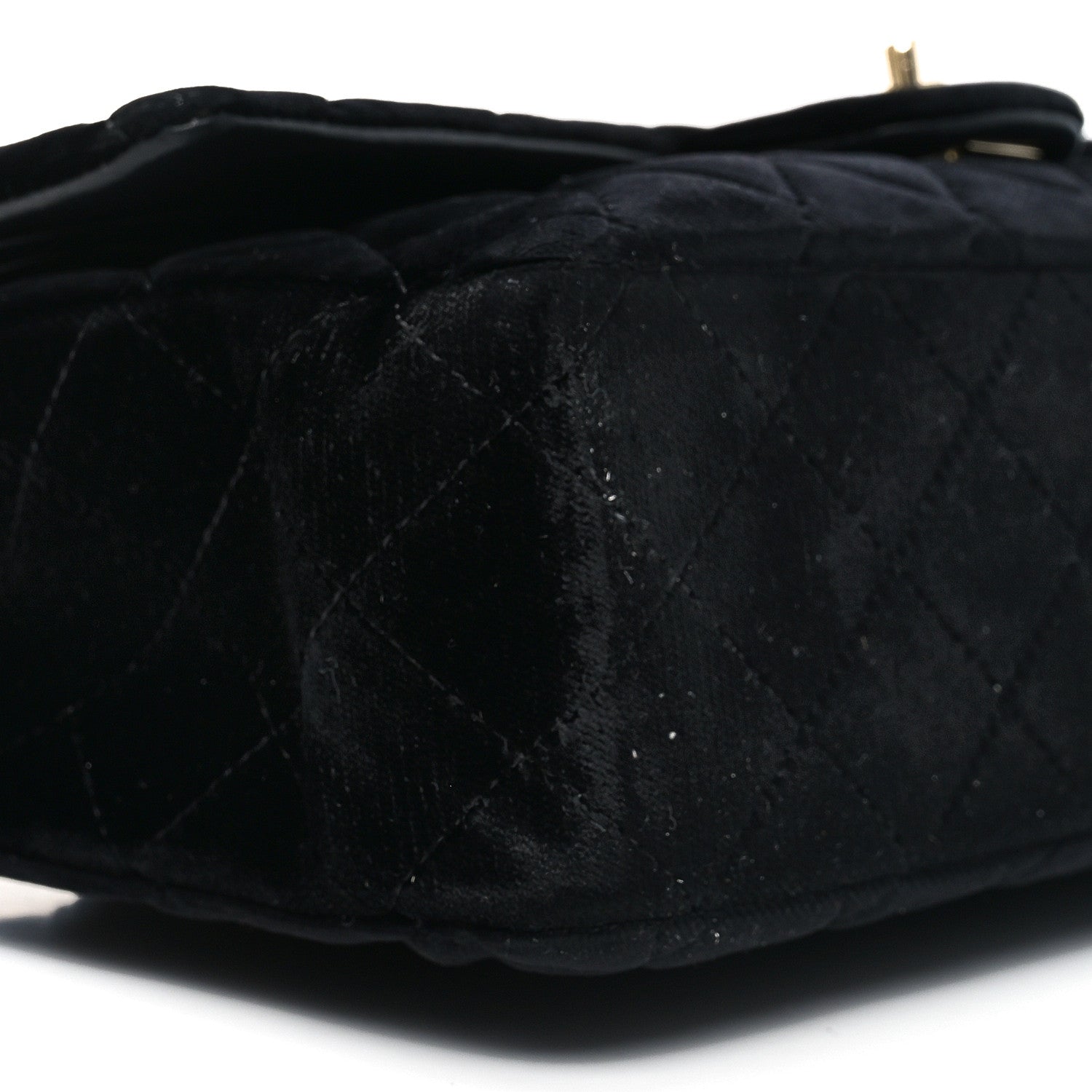 Chanel Velvet Quilted Medium Double Flap Black 8 of 9