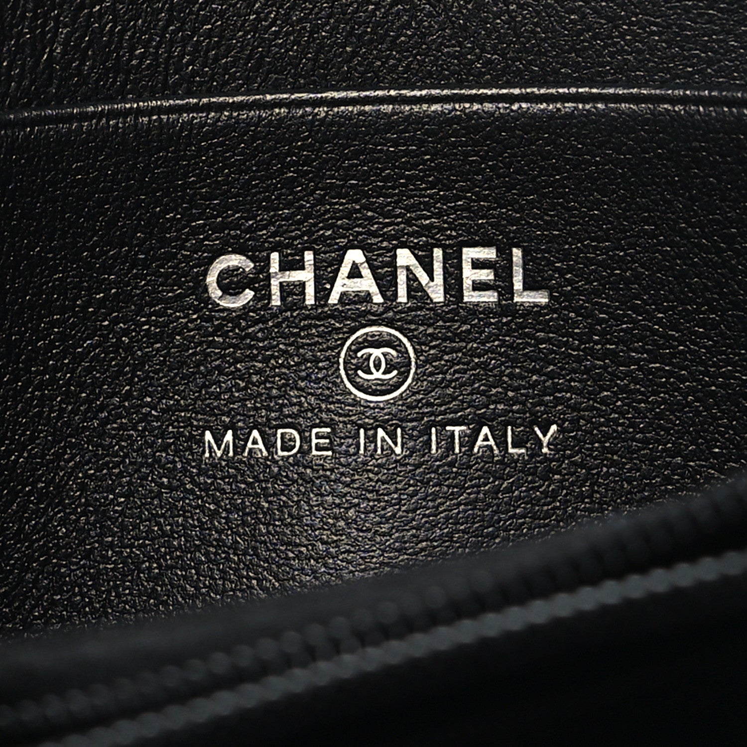 Chanel Lambskin Crystal Star Quilted Studded CC Zip Around Card Holder Wallet Black 6 of 9