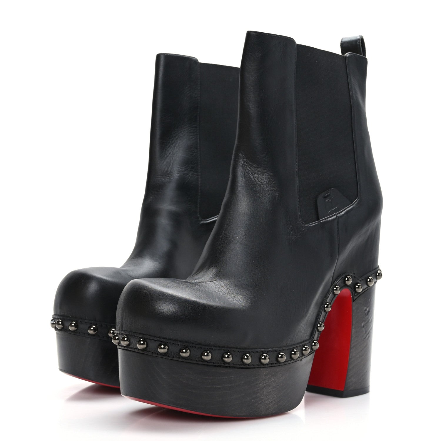 Christian Louboutin Calfskin Studded Joan 130 Booties 40.5 Black 3 of 6