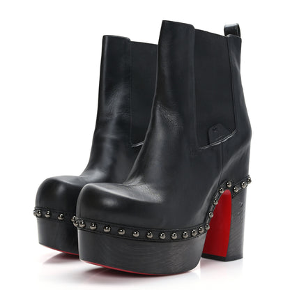 Christian Louboutin Calfskin Studded Joan 130 Booties 40.5 Black 3 of 6