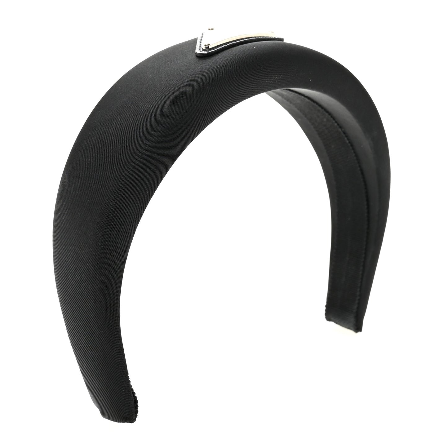 Re-Nylon Metal Triangle Logo Headband Black