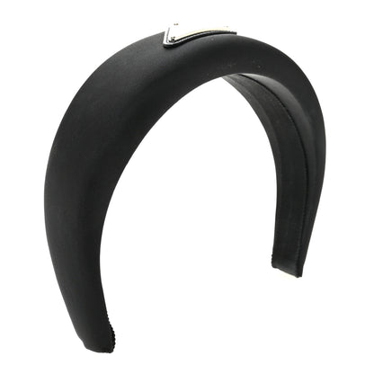Prada Re-Nylon Metal Triangle Logo Headband Black 3 of 6