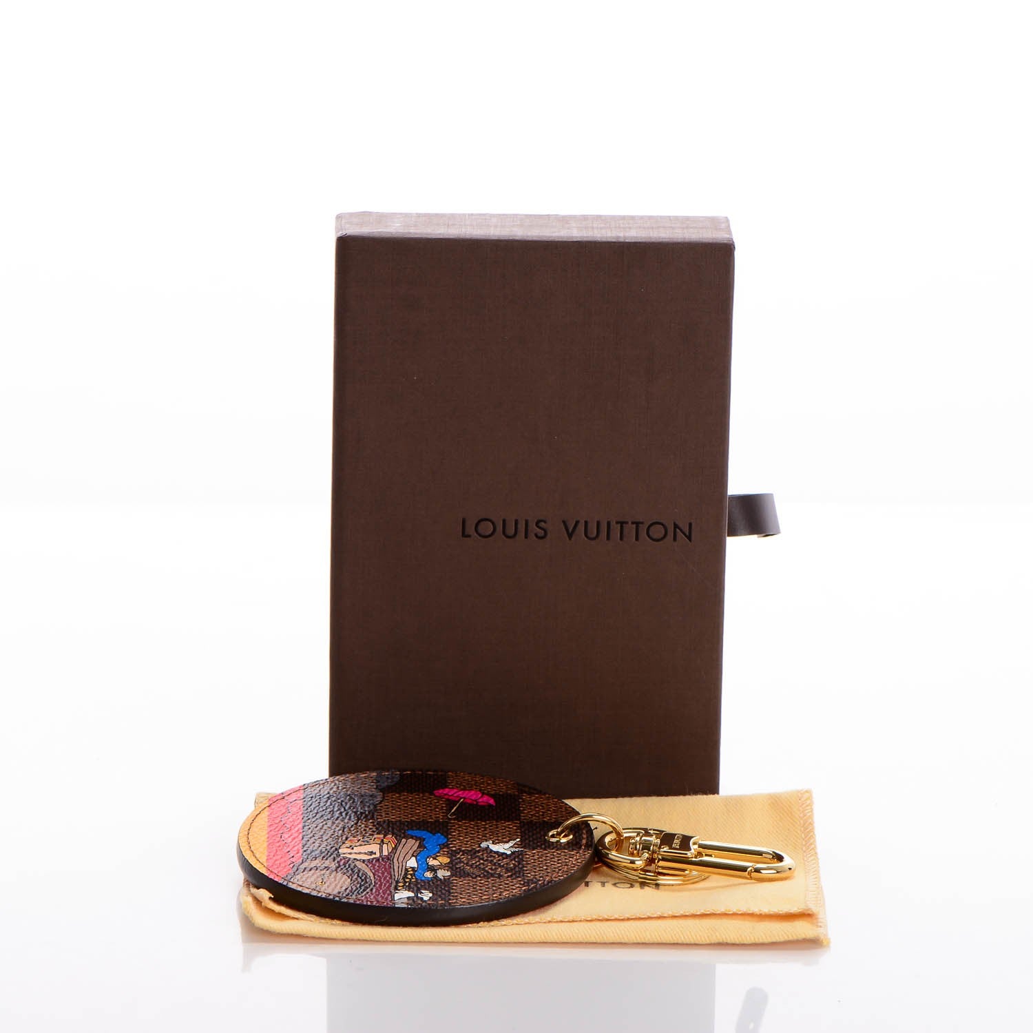 Louis Vuitton Damier Ebene 2015 Christmas Animation Bag Charm Key Ring 6 of 6