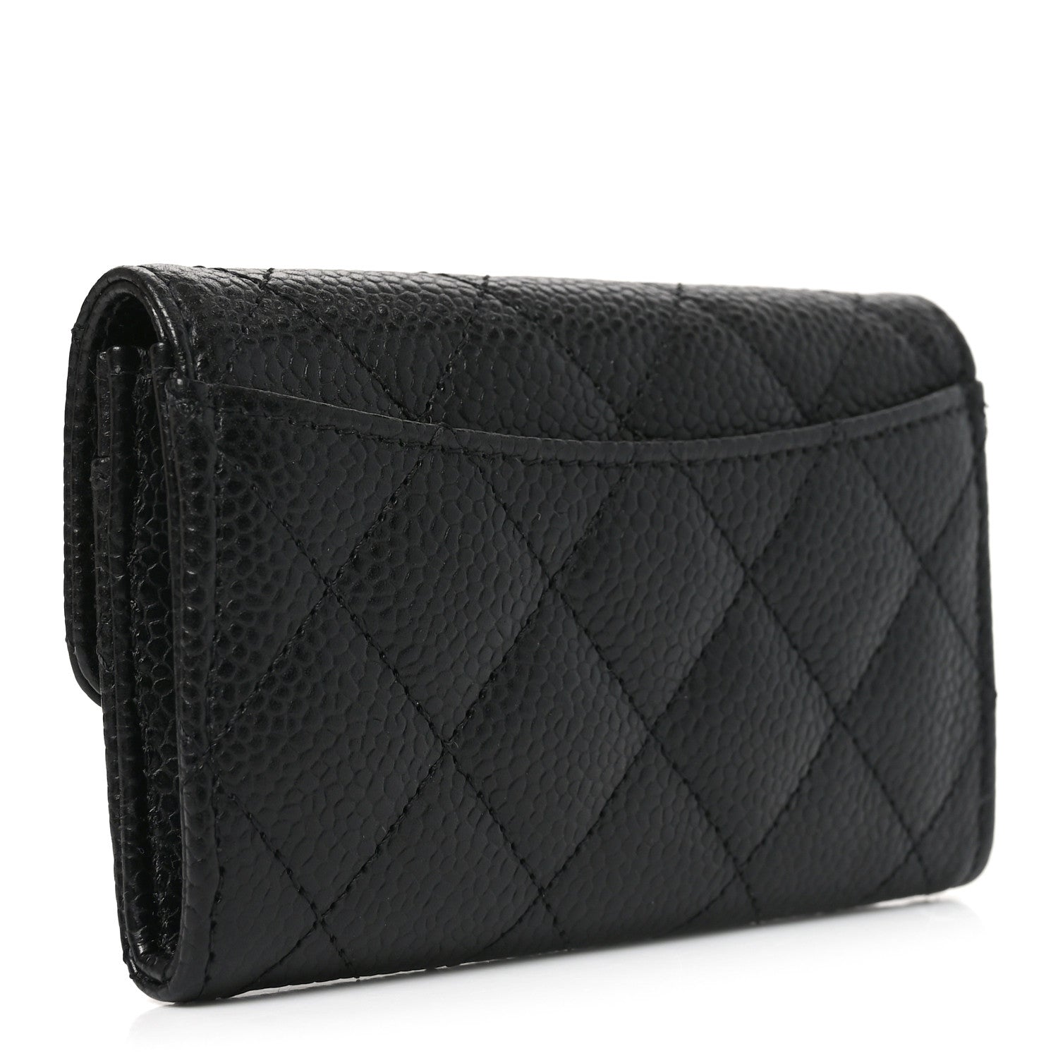 Chanel Caviar Quilted Flap Card Holder Black 3 of 9