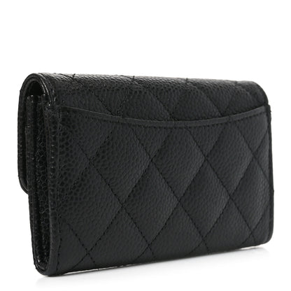 Chanel Caviar Quilted Flap Card Holder Black 3 of 9